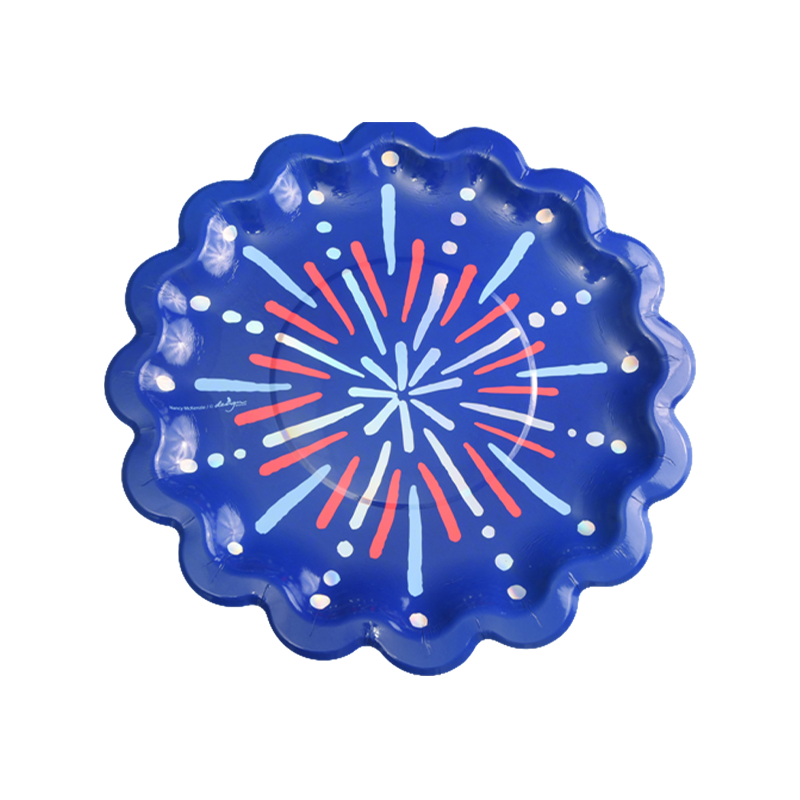 IX Inch Lace-Breded Paper Plate - Cardboard